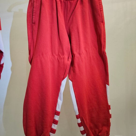 Adidas Red Non-Zip Hoodie + Drawstring Sweatpants (Sold as a set) - Picture 4 of 9